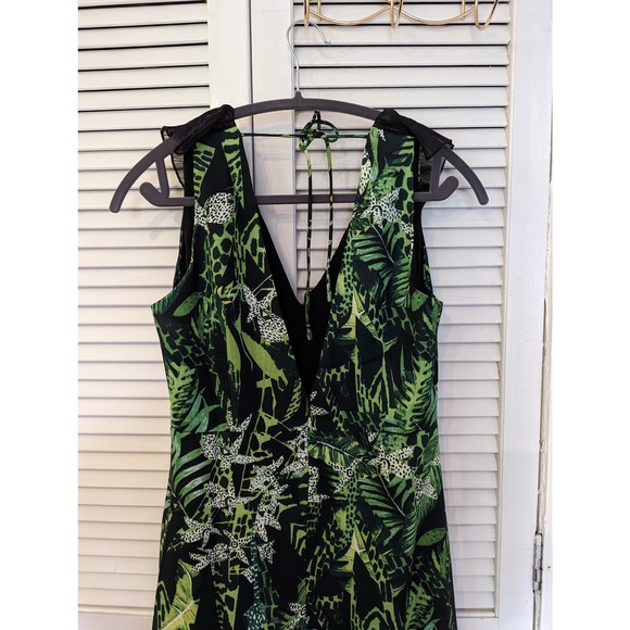 NWT Foxiedox x Anthropologie Green Multicolor Ruffle Maxi Dress - Picture 5 of 8